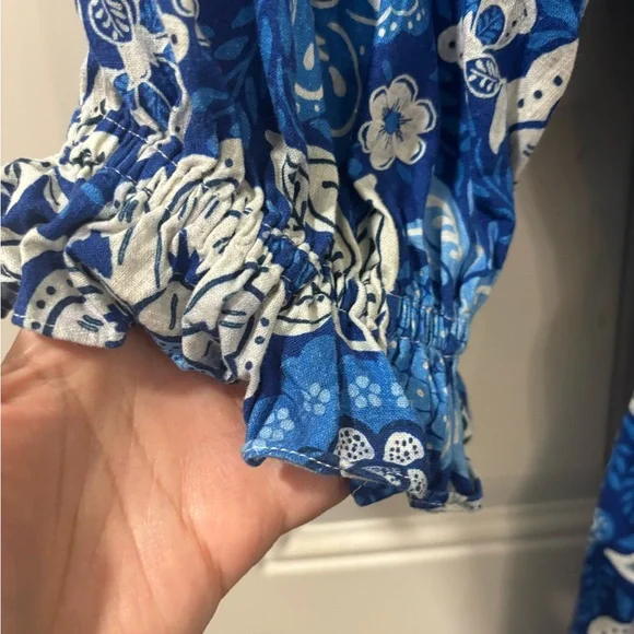 FARM Rio Full of Flowers Blue Floral Jumpsuit Size M - Picture 3 of 6